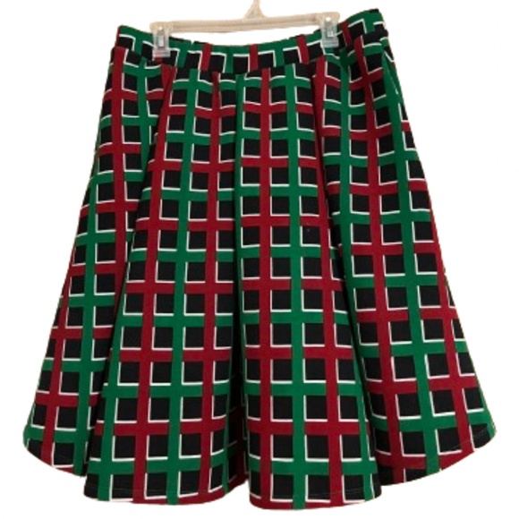 Lularoe Women’s Madison Multi Holiday Design Full Pleated A-line Skirt Sz-XL - Picture 2 of 6